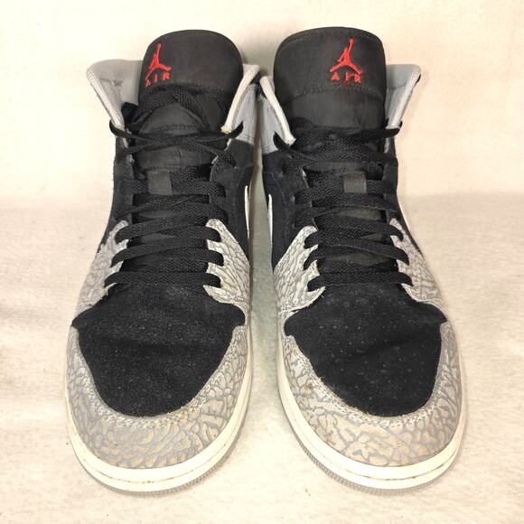 Nike Air Jordan 1 Mid SE Elephant Print DM1200-016 Men\'s 12.5 Black/Gray Sneaker main image 9